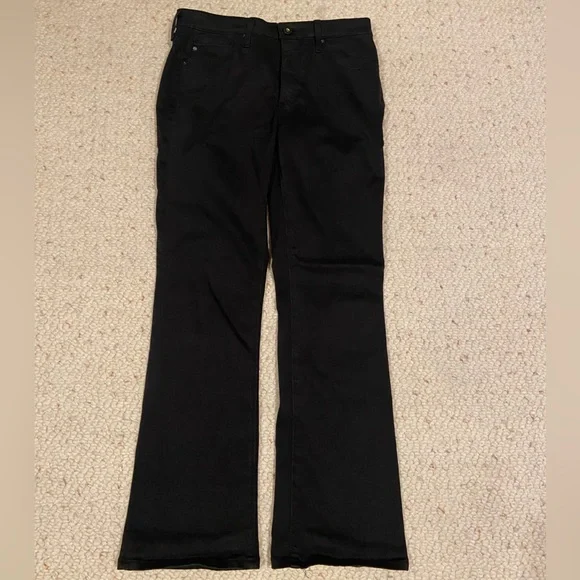 AG Adriano Goldschmied The Jodi Crop Black Denim 26R - Picture 2 of 4
